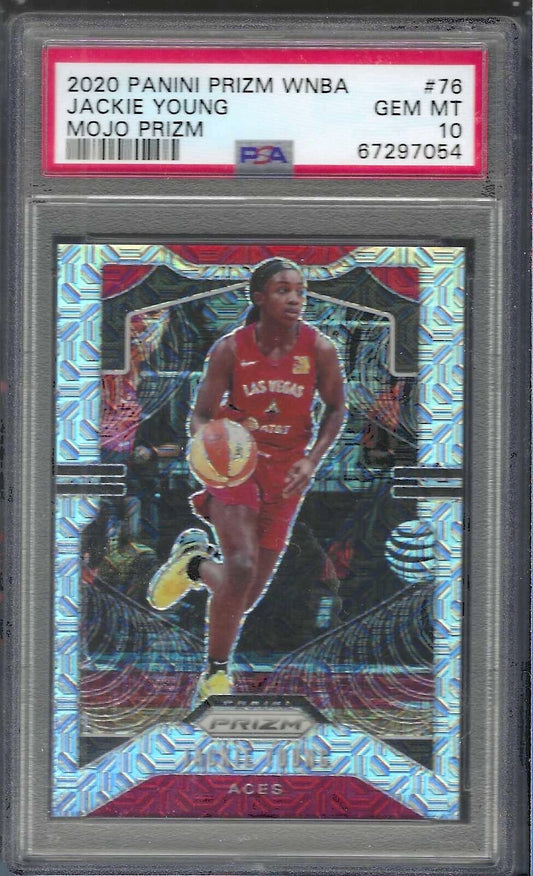 JACKIE YOUNG 2020 PANINI PRIZM WNBA MOJO PRIZM /25 PSA 10 GEM MINT POP 2