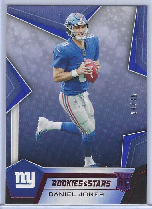 DANIEL JONES 2019 ROOKIES AND STARS RED ROOKIE RC #D /35