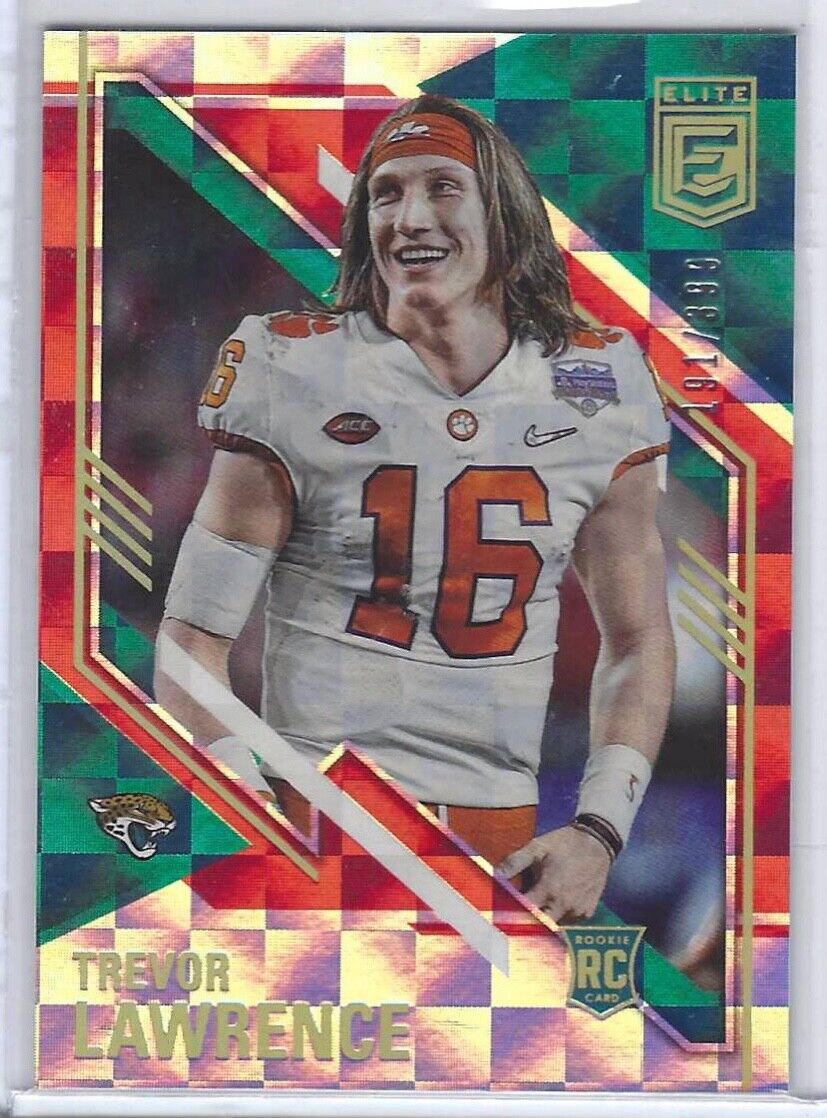 TREVOR LAWRENCE 2021 DONRUSS ELITE SILVER RED PRIZM RC #D 191/399