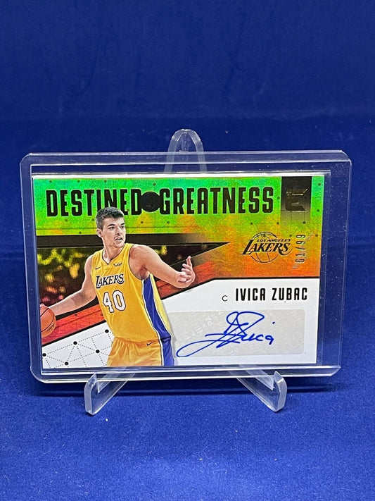 IVICA ZUBAC 2017-18 PANINI ESSENTIALS DESTINED FOR GREATNESS AUTO #D 61/99