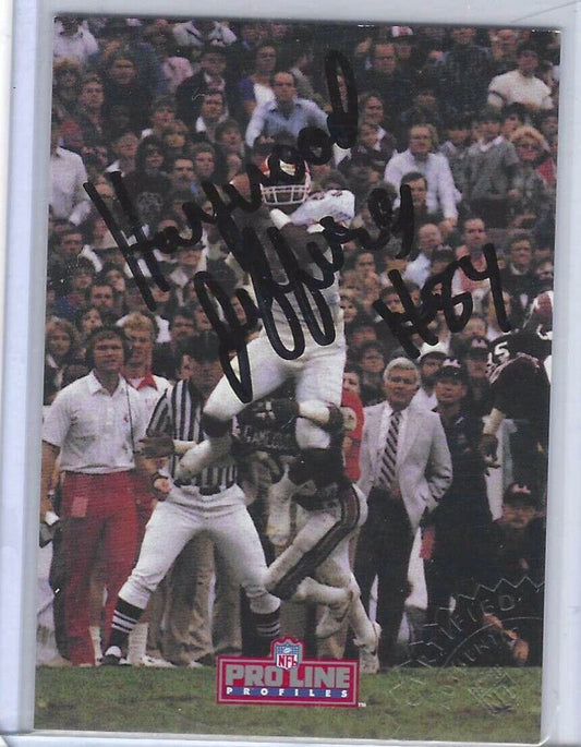 HAYWOOD JEFFIRES 1992 NFL PRO LINE ON CARD AUTO # 2 OF 9