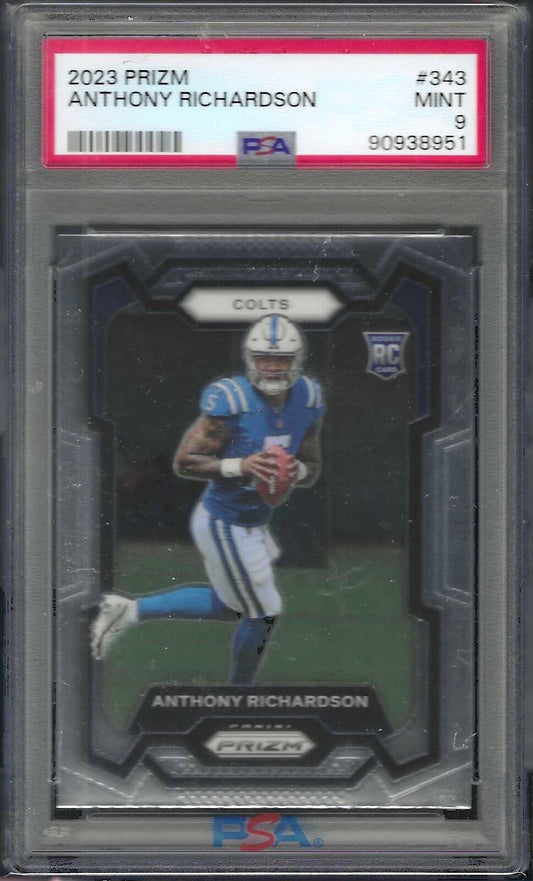 ANTHONY RICHARDSON 2023 PANINI PRIZM ROOKIE RC #343 PSA 9 MINT