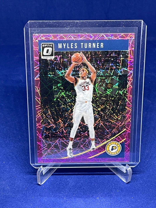 MYLES TURNER 2018-19 PANINI DONRUSS OPTIC PINK VELOCITY HOLO PRIZM #D 53/79