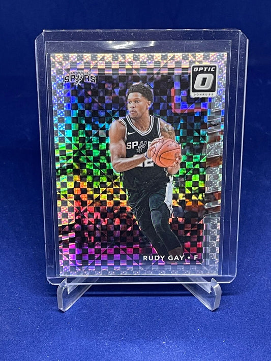 RUDY GAY 2017-18 PANINI DONRUSS OPTIC CHECKERBOARD PRIZM SSP #133