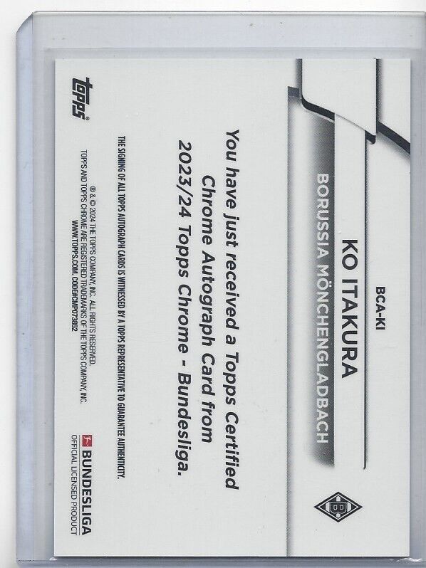KO ITAKURA 2023-24 TOPPS CHROME BUNDESLIGA 60 YEARS REFRACTOR AUTO #D 11/60