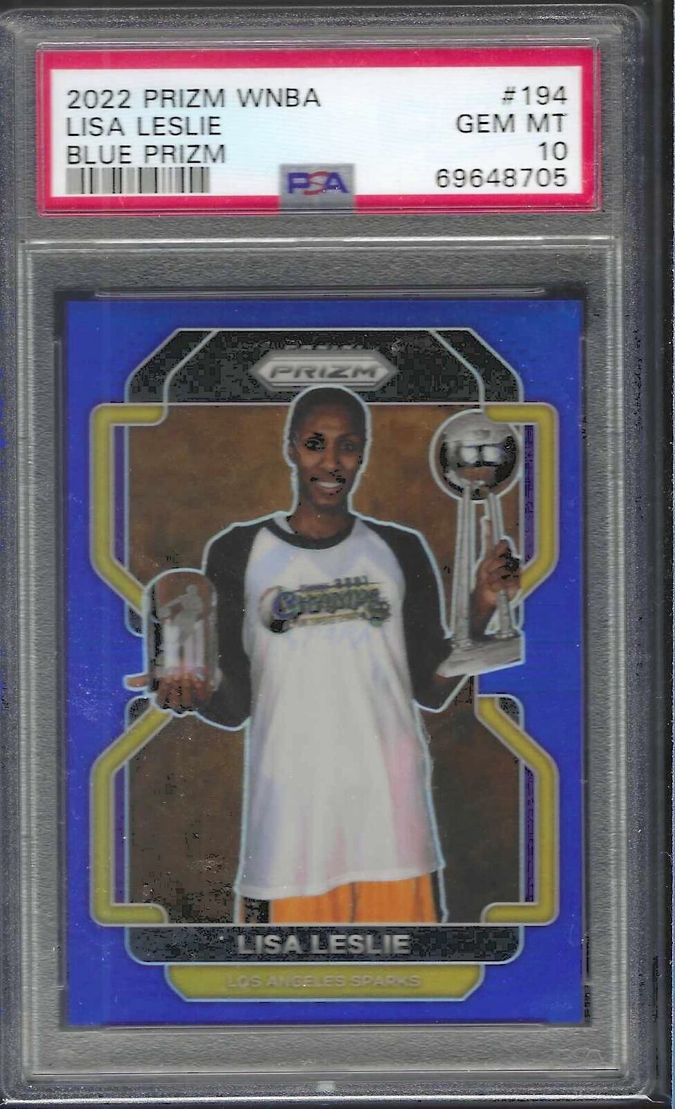 LISA LESLIE 2022 PANINI PRIZM NBA BLUE PRIZM /149 PSA 10 GEM MINT POP 2