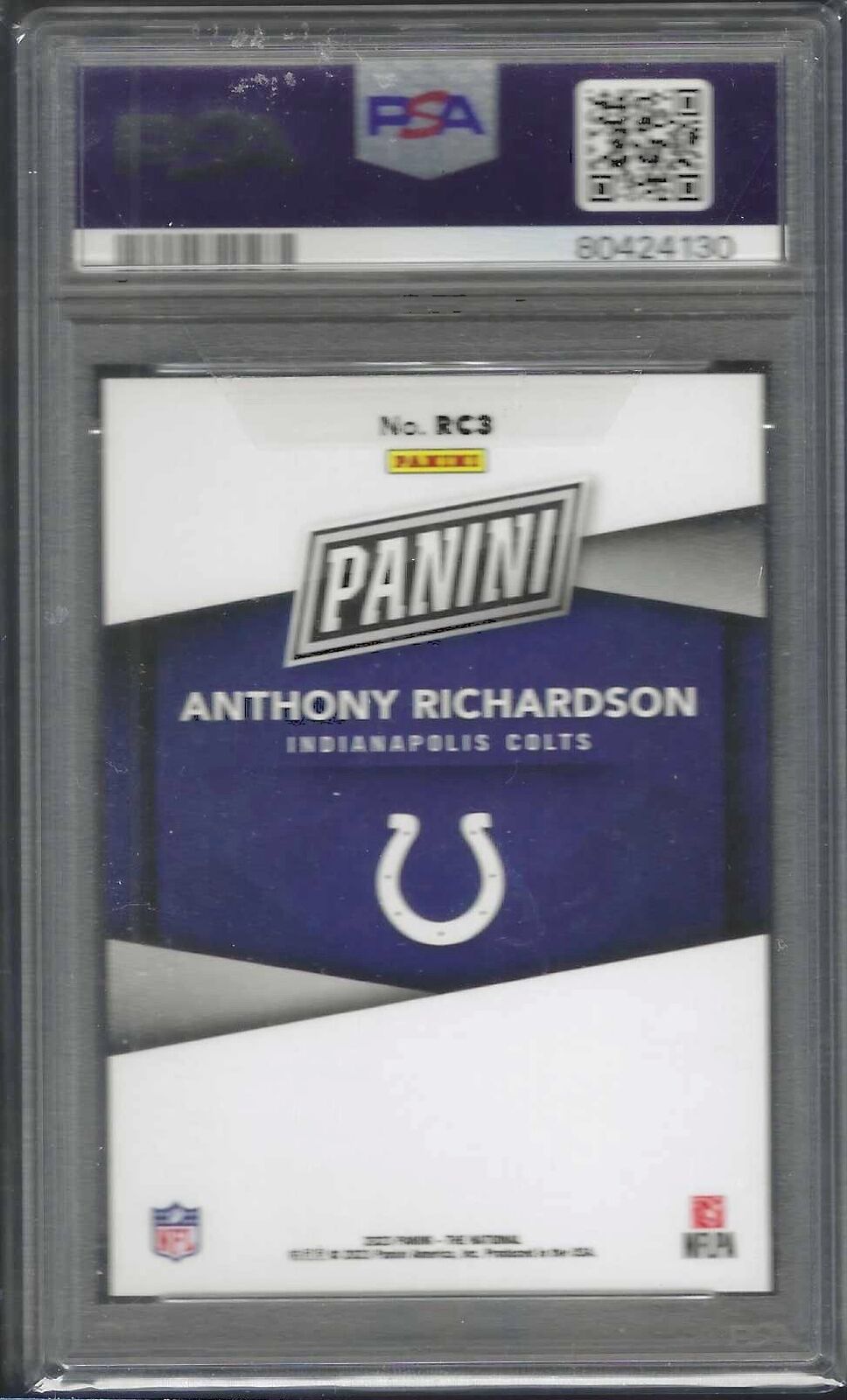 ANTHONY RICHARDSON 2023 PANINI NSCC SILVER PACK ORANGE ROOKIE RC /199 PSA 10 GEM
