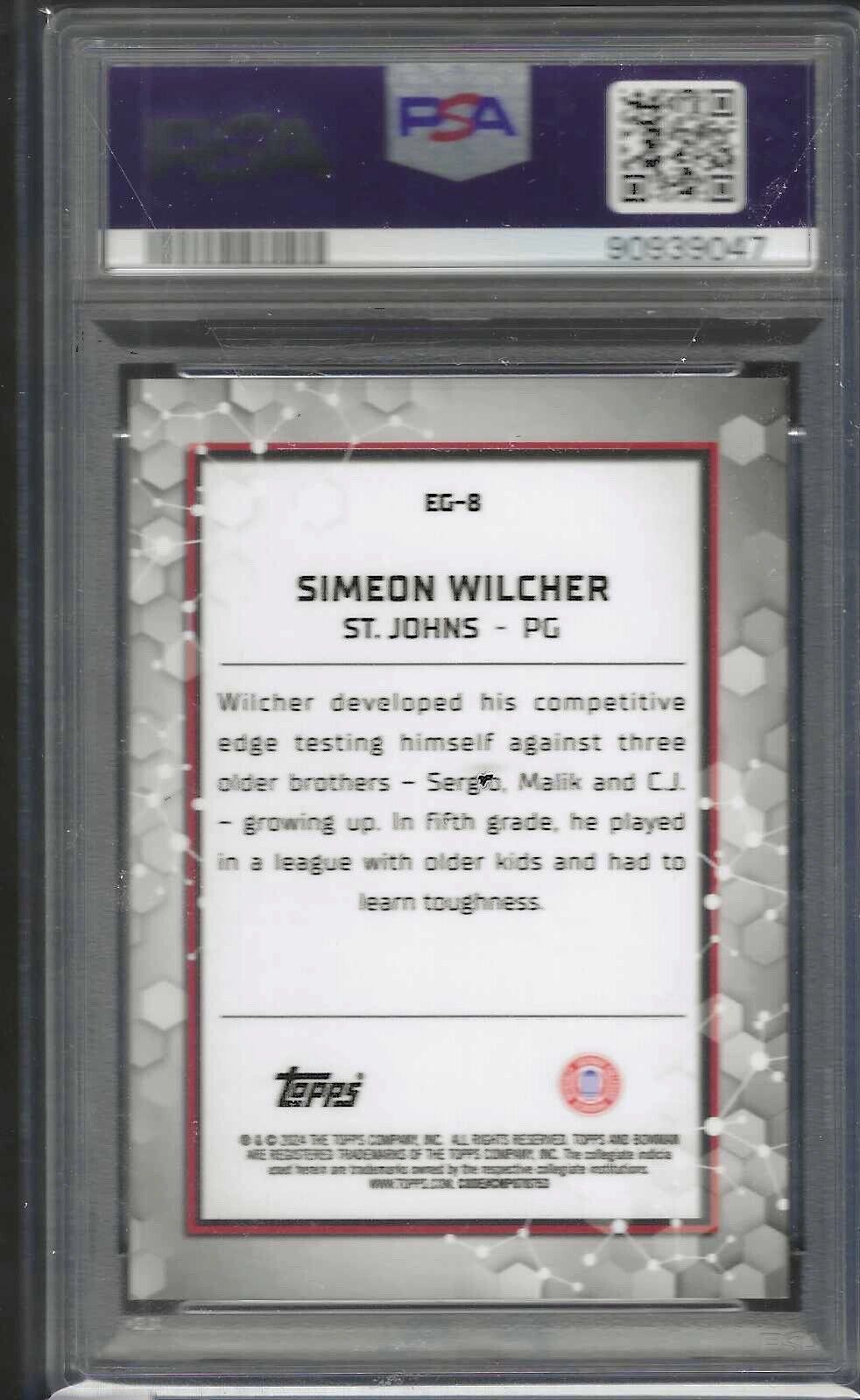 SIMEON WILCHER 2023 BOWMAN U BEST ELEMENTS OF THE GAME ORANGE /25 PSA 10 POP 1/1