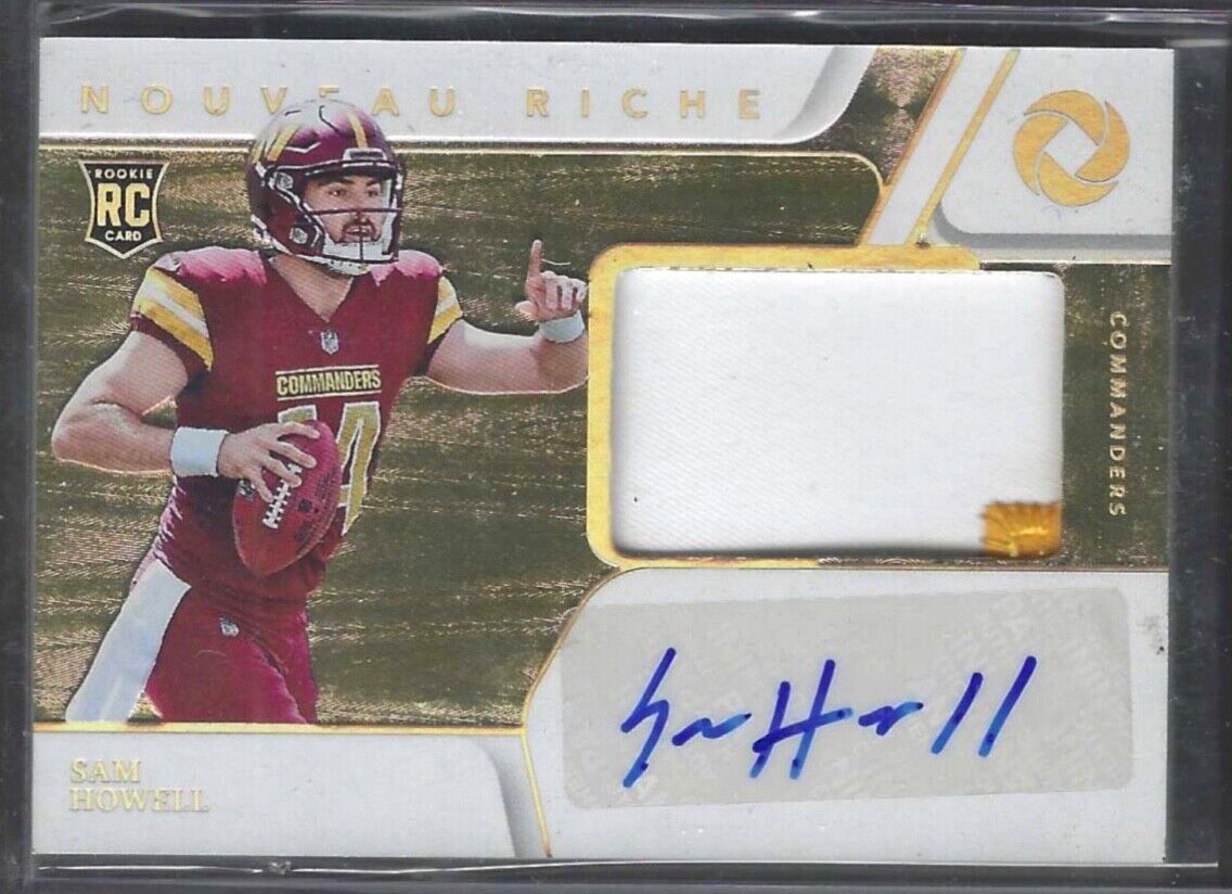 SAM HOWELL 2022 PANINI GOLD STANDARD NOUVEAU RICHE ROOKIE PATCH AUTO RC #D 67/79