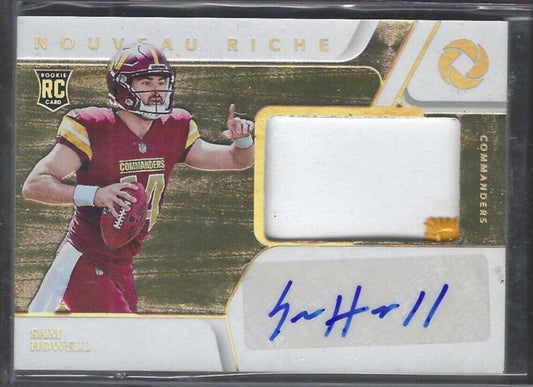 SAM HOWELL 2022 PANINI GOLD STANDARD NOUVEAU RICHE ROOKIE PATCH AUTO RC #D 67/79