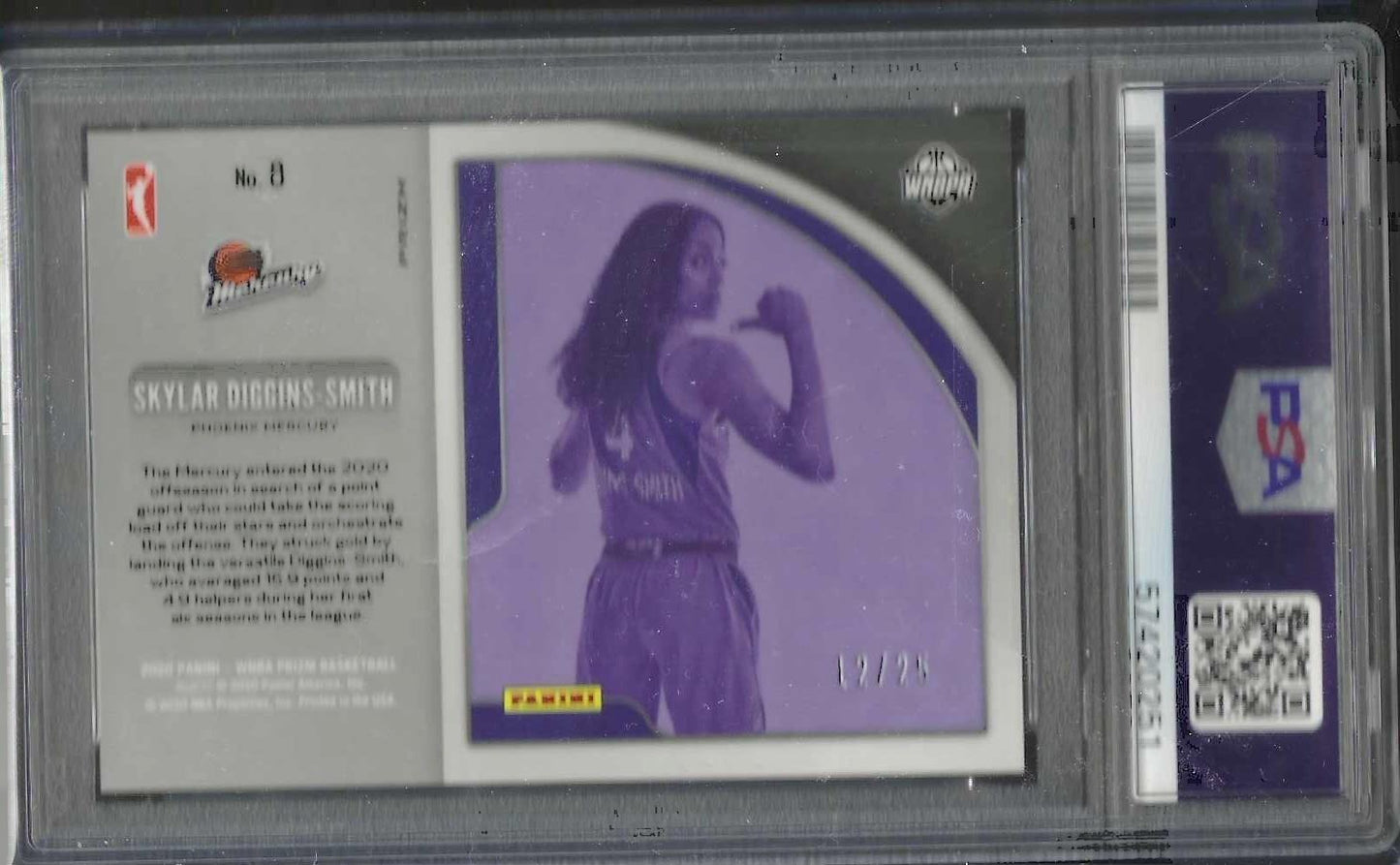 SKYLAR DIGGINS-SMITH 2020 PANINI PRIZM WNBA HYPED GREEN PULSAR /25 PSA 9 POP 3