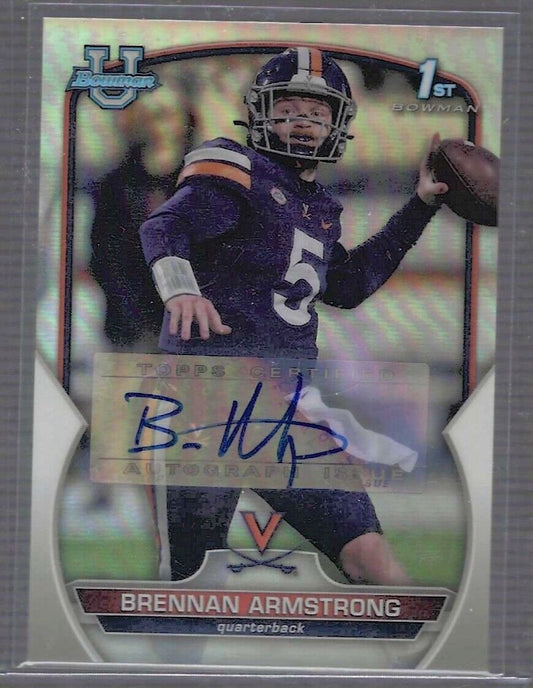 BRENNAN ARMSTRONG 2022 BOWMAN UNIVERSITY CHROME REFRACTOR 1ST AUTO #D 495/499