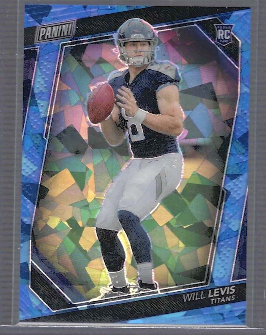 WILL LEVIS 2023 PANINI NATIONAL BLUE CRACKED ICE PRIZM ROOKIE RC #D 132/149