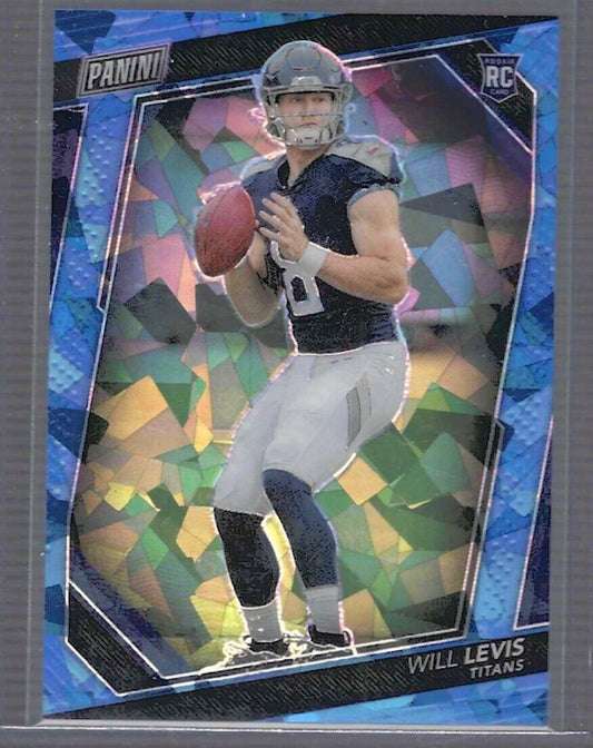 WILL LEVIS 2023 PANINI NATIONAL BLUE CRACKED ICE PRIZM ROOKIE RC #D 132/149
