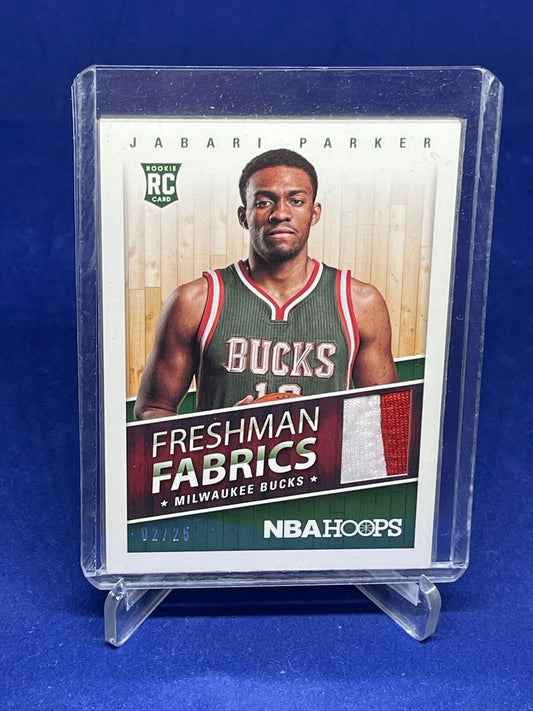 JABARI PARKER 2014-15 PANINI NBA HOOPS FRESHMAN FABRIC PATCH ROOKIE RC #D 2/25
