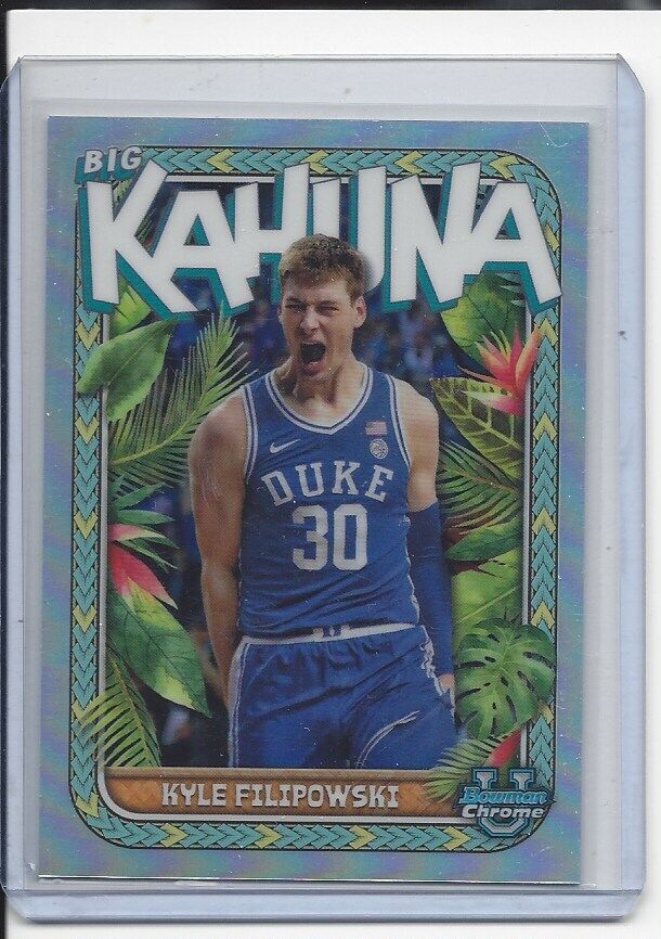 KYLE FILIPOWSKI 2023-24 BOWMAN CHROME UNIVERSITY BIG KAHUNA CASE HIT SSP #22