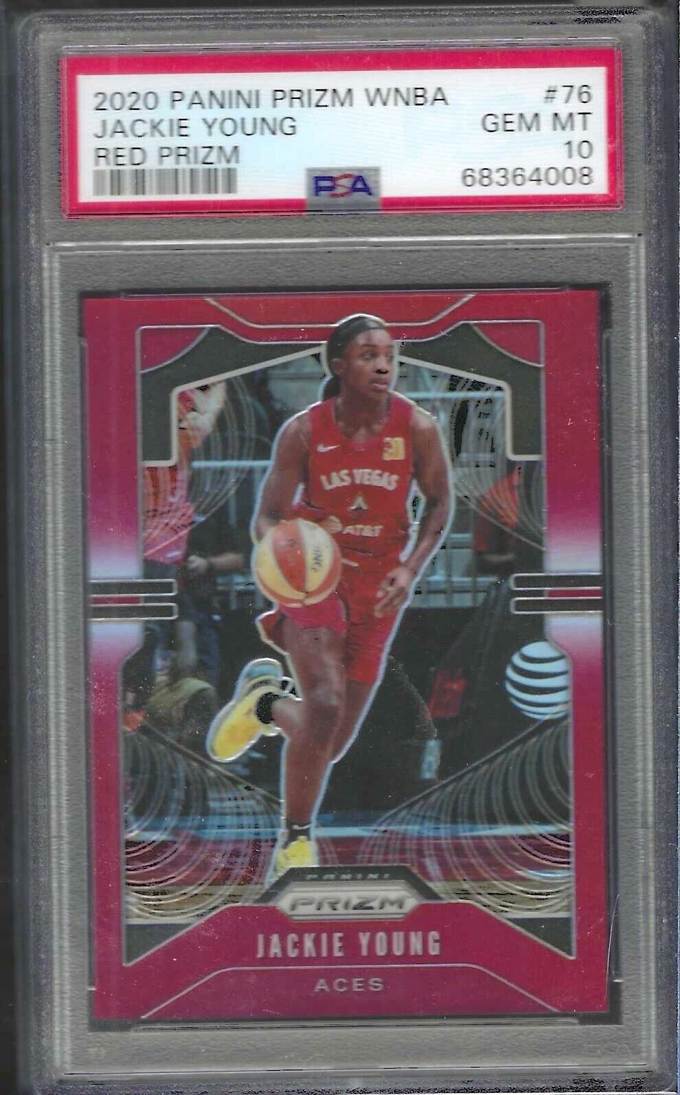 JACKIE YOUNG 2020 PANINI PRIZM WNBA RED PRIZM /275 PSA 10 GEM MINT POP 2