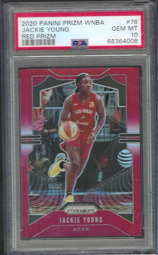 JACKIE YOUNG 2020 PANINI PRIZM WNBA RED PRIZM /275 PSA 10 GEM MINT POP 2