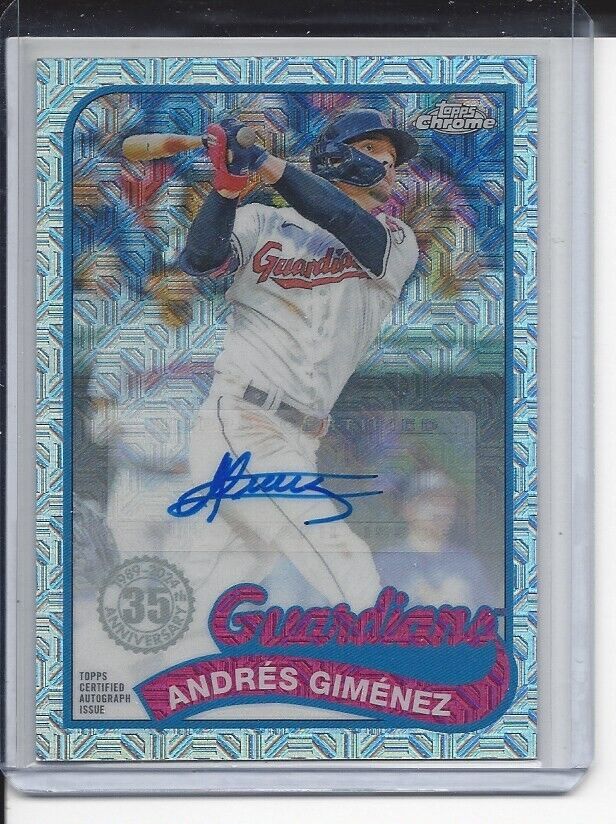 ANDRES GIMENEZ 2024 TOPPS SERIES 2 SILVER PACK MOJO REFRACTOR AUTO