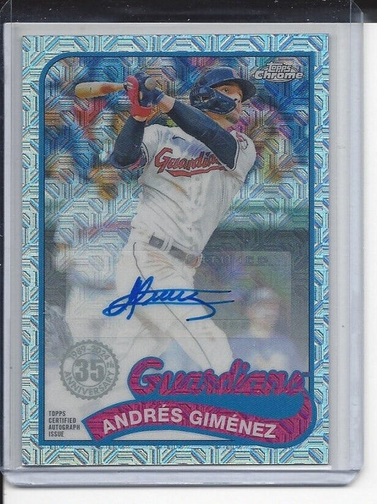 ANDRES GIMENEZ 2024 TOPPS SERIES 2 SILVER PACK MOJO REFRACTOR AUTO