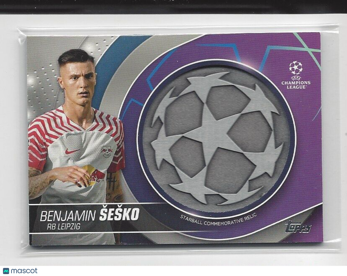 BENJAMIN SESKO 2023-24 TOPPS CLUB COMPETITIONS UCL STARBALL RELIC PATCH