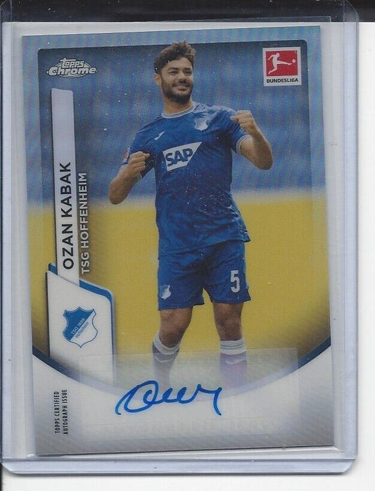 OZAN KABAK 2023-24 TOPPS CHROME BUNDESLIGA HOFFENHEIM REFRACTOR AUTO