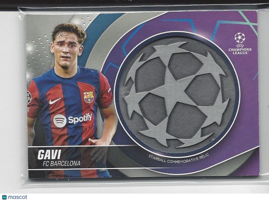 GAVI 2023-24 TOPPS CLUB COMPETITIONS UCL STARBALL RELIC PATCH