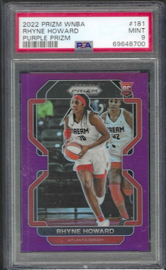 RHYNE HOWARD 2022 PANINI PRIZM WNBA PURPLE PRIZM ROOKIE RC /99 PSA 9 MINT POP 10
