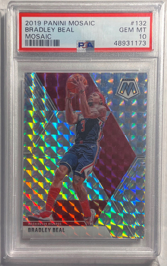 BRADLEY BEAL 2019 PANINI MOSAIC SILVER PRIZM #132 PSA 10 GEM MINT POP 4
