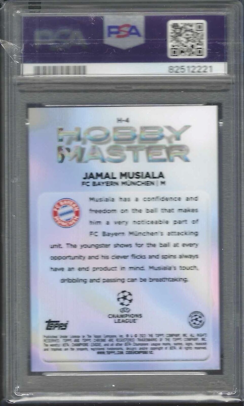 JAMAL MUSIALA 2022-23 TOPPS CHROME UCC HOBBY MASTER CASE HIT #4 PSA 10 GEM MINT