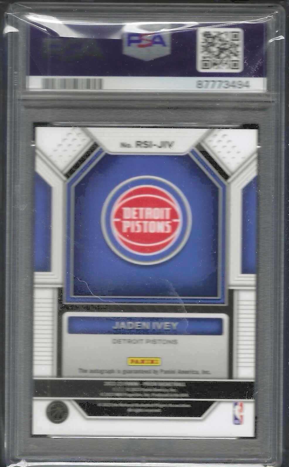 JADEN IVEY 2022 PANINI PRIZM SIGNATURES ROOKIE AUTO RC PSA 10 GEM 10 AUTO POP 9