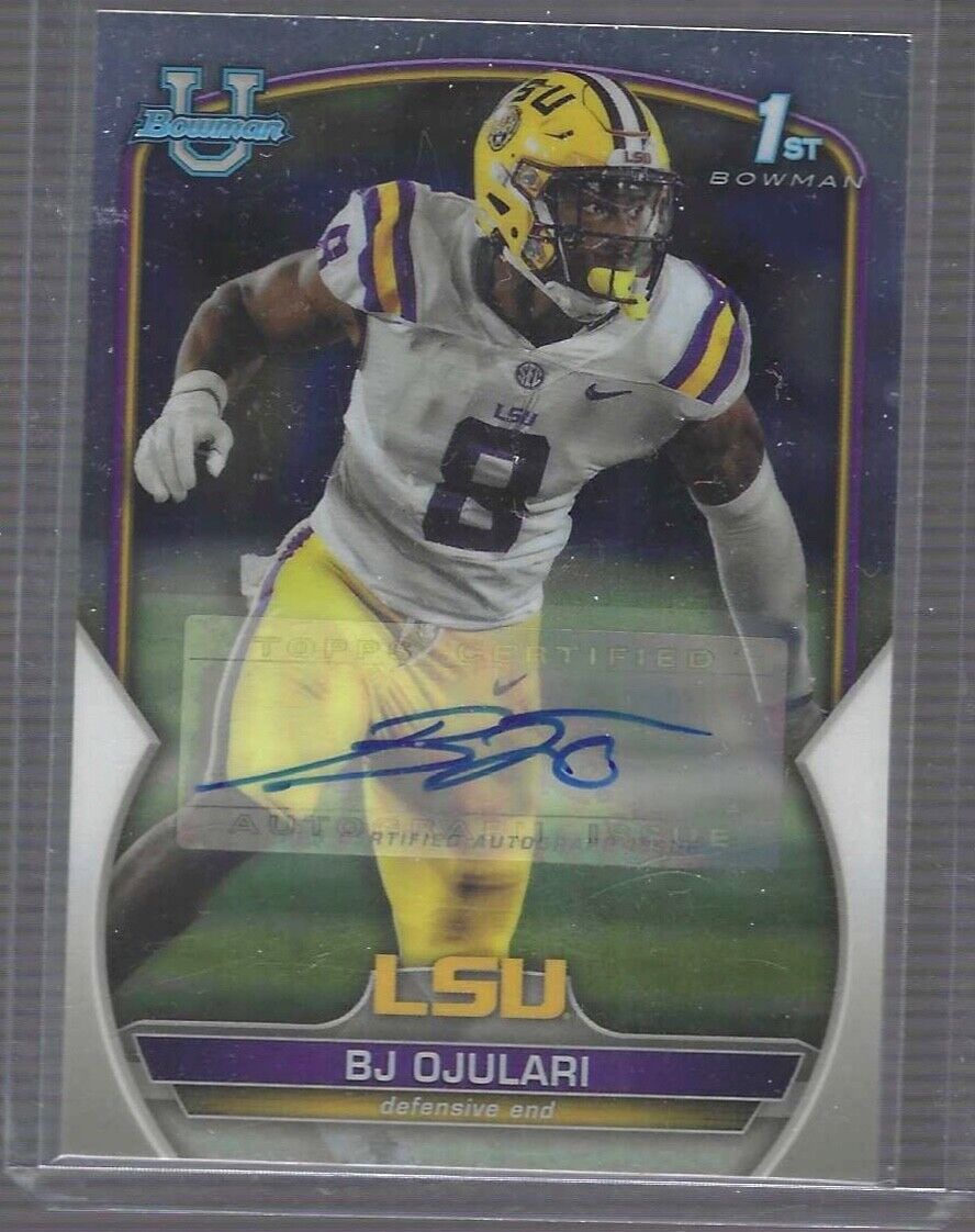 BJ OJULARI 2022 BOWMAN UNIVERSITY CHROME 1ST PROSPECT AUTO #58