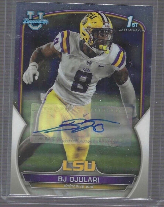 BJ OJULARI 2022 BOWMAN UNIVERSITY CHROME 1ST PROSPECT AUTO #58