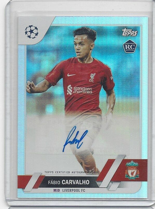 FABIO CARVALHO 2022-23 TOPPS CLUB COMPETITIONS SILVER FOIL LIVERPOOL AUTO RC
