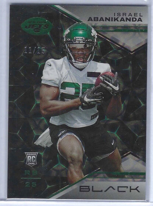ISRAEL ABANIKANDA 2023 PANINI BLACK GREEN SCOPE FOIL ROOKIE RC #D 11/15