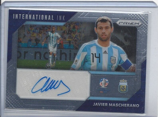 JAVIER MASCHERANO 2024 PANINI PRIZM COPA AMERICA INTERNATIONAL INK ARGNTINA AUTO