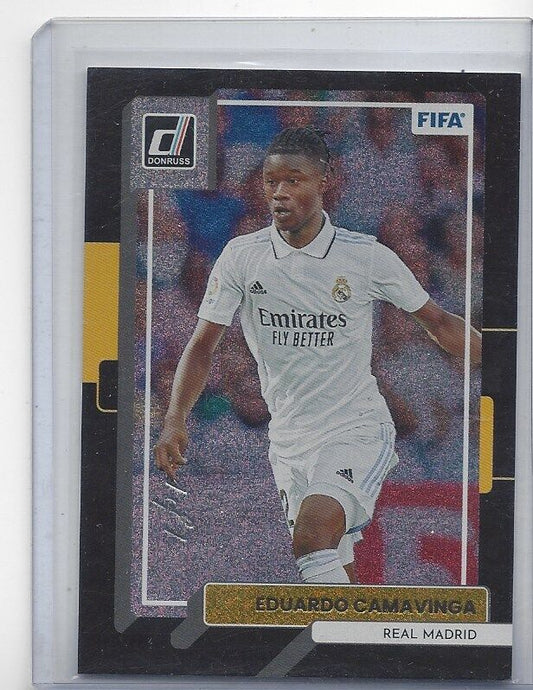 EDUARDO CAMAVINGA 2022-23 DONRUSS BLACK FOIL REAL MADRID TRUE #D 1/1