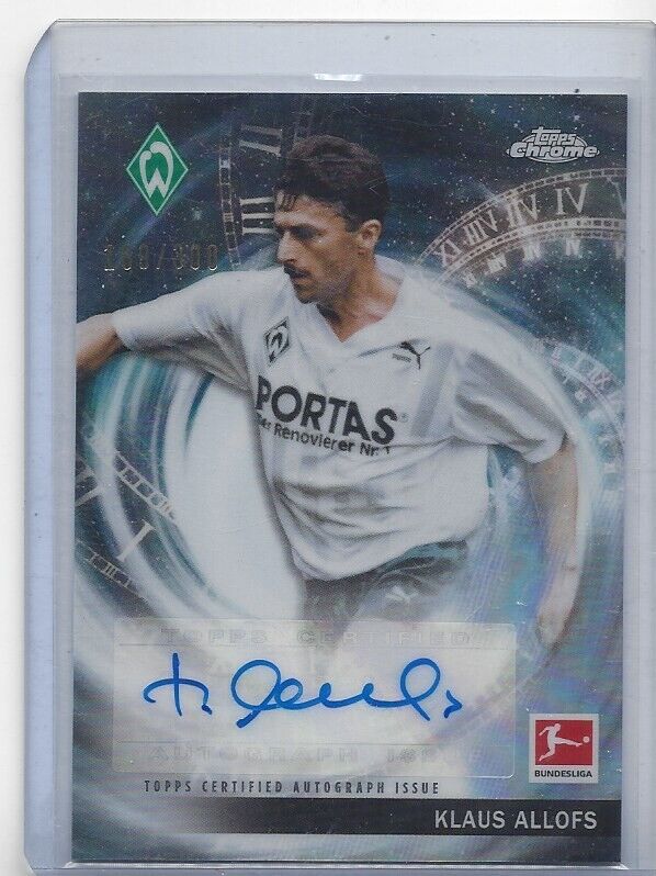 KLAUS ALLOFS 2023-24 TOPPS CHROME BUNDESLIGA TIME TRAVELERS AUTO #D 189/300