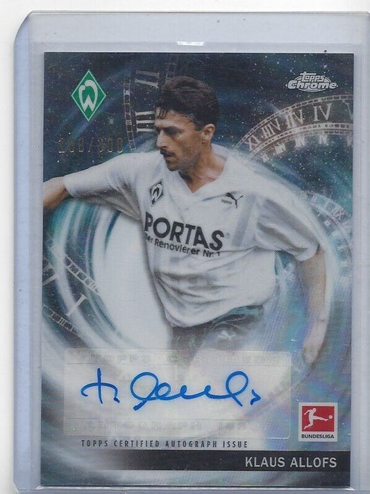 KLAUS ALLOFS 2023-24 TOPPS CHROME BUNDESLIGA TIME TRAVELERS AUTO #D 189/300