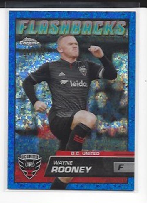WAYNE ROONEY 2023 TOPPS CHROME MLS BLUE MINI DIAMOND FLASHBACKS REFRACTOR /199