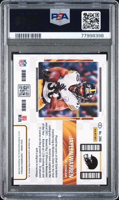 JAYLEN WARREN 2022 CONTENDERS CHAMPIONSHIP TICKET VARIATION AUTO RC /25 PSA 10