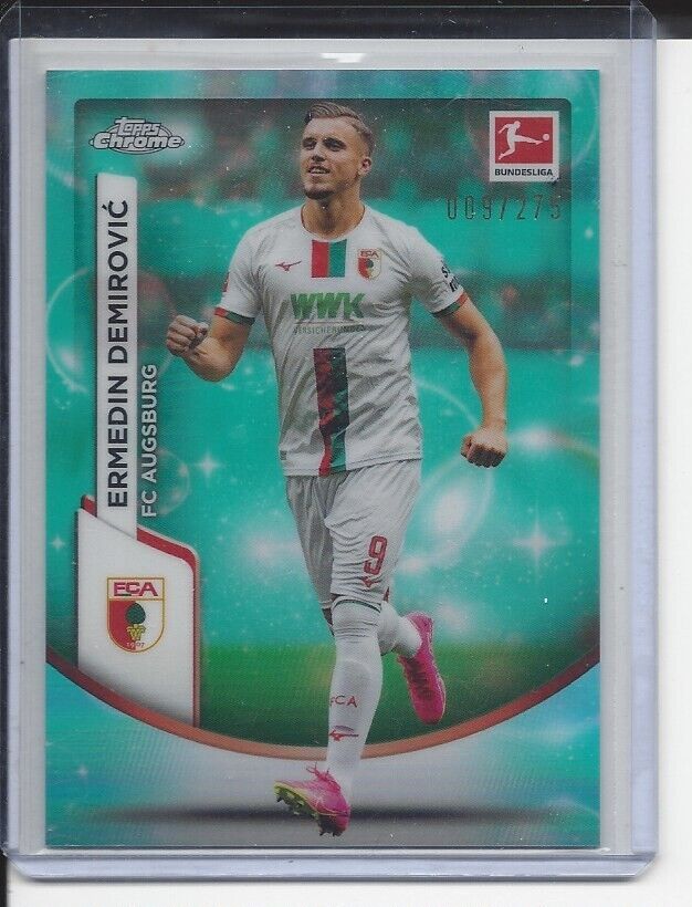 1/1 ERMEDIN DEMIROVIC 2023-24 TOPPS CHROME AQUA BUBBLE REFRACTOR #D 9/275 JSY #9