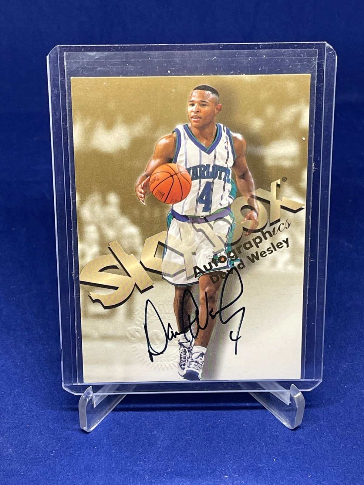 DAVID WESLEY 1998-99 SKYBOX AUTOGRAPHICS AUTO