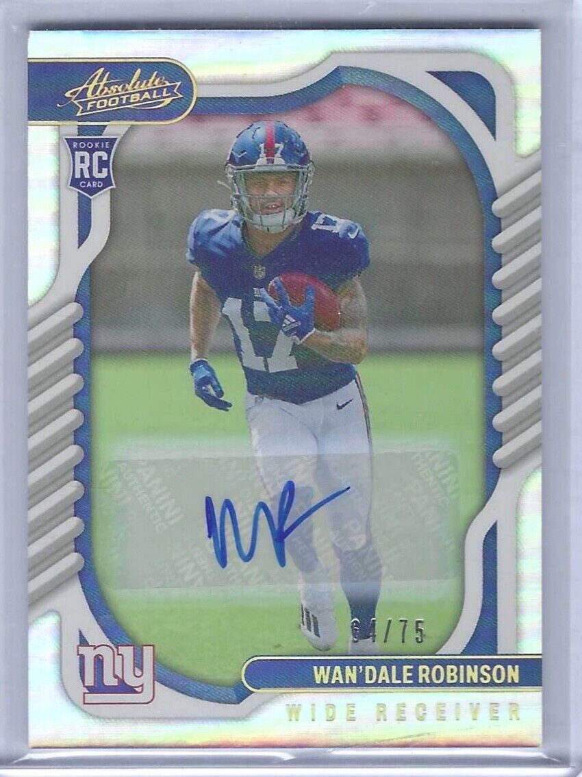 WAN'DALE ROBINSON 2022 PANINI ABSOLUTE SILVER FOIL ROOKIE AUTO RC #D 64/75