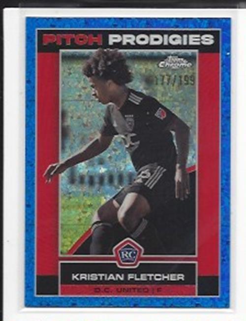 KRISTIAN FLETCHER 2023 TOPPS CHROME MLS PP BLUE MINI DIAMOND REFRACTOR RC /199