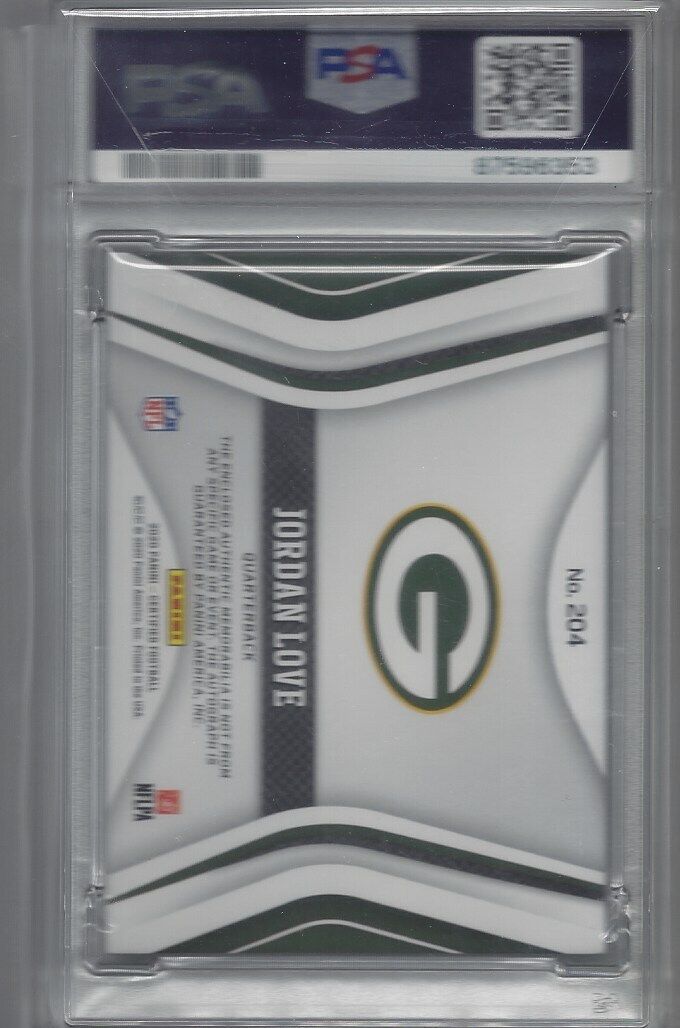 JORDAN LOVE 2020 CERTIFIED FRESHMAN FABRIC RPA 2 CLR PATCH AUTO RC /249 PSA 9