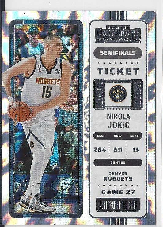 NIKOLA JOKIC 2022-23 PANINI CONTENDERS SEMIFINALS TICKET #D 29/99