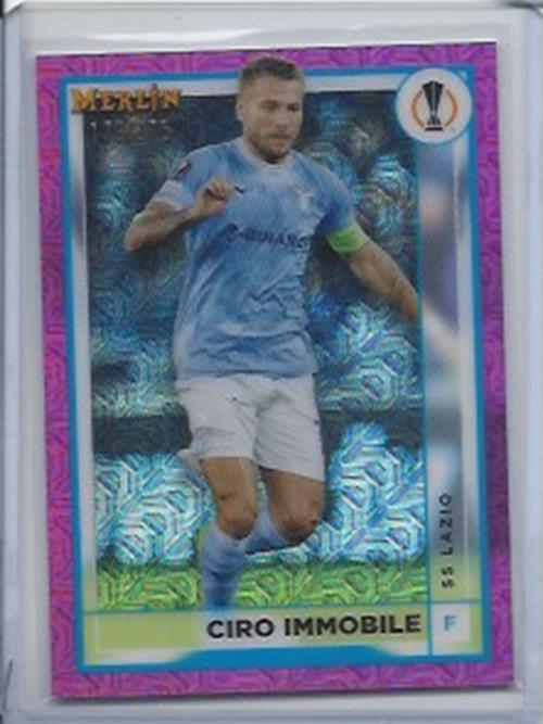 CIRO IMMOBILE 2022-23 TOPPS MERLIN CHROME PINK MOJO REFRACTOR #D 179/275