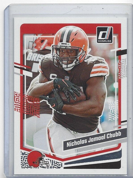 NICK "NICHOLAS JAMAAL" CHUBB 2023 PANINI DONRUSS FULL NAME SSP SHORT PRINT #69