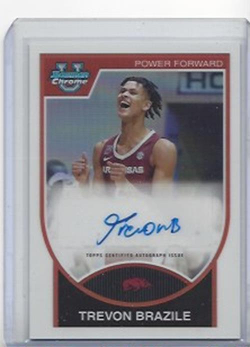 TREVON BRAZILE 2023-24 BOWMAN CHROME UNIVERSITY 2007-08 RETRO AUTO #D 25/99
